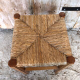 Wooden stool & mulched seat