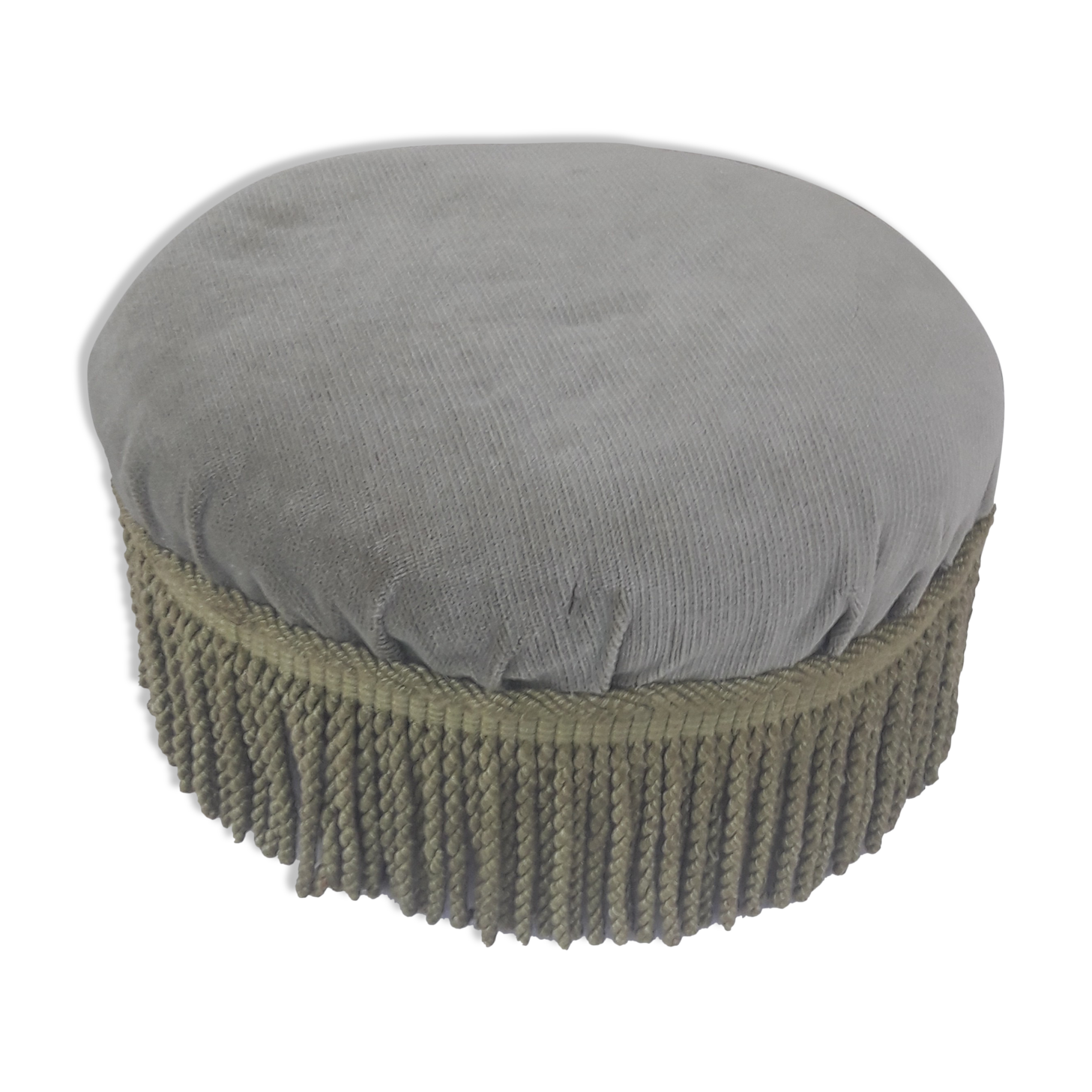 Rests feet in green velvet with fringed diam 32 cm