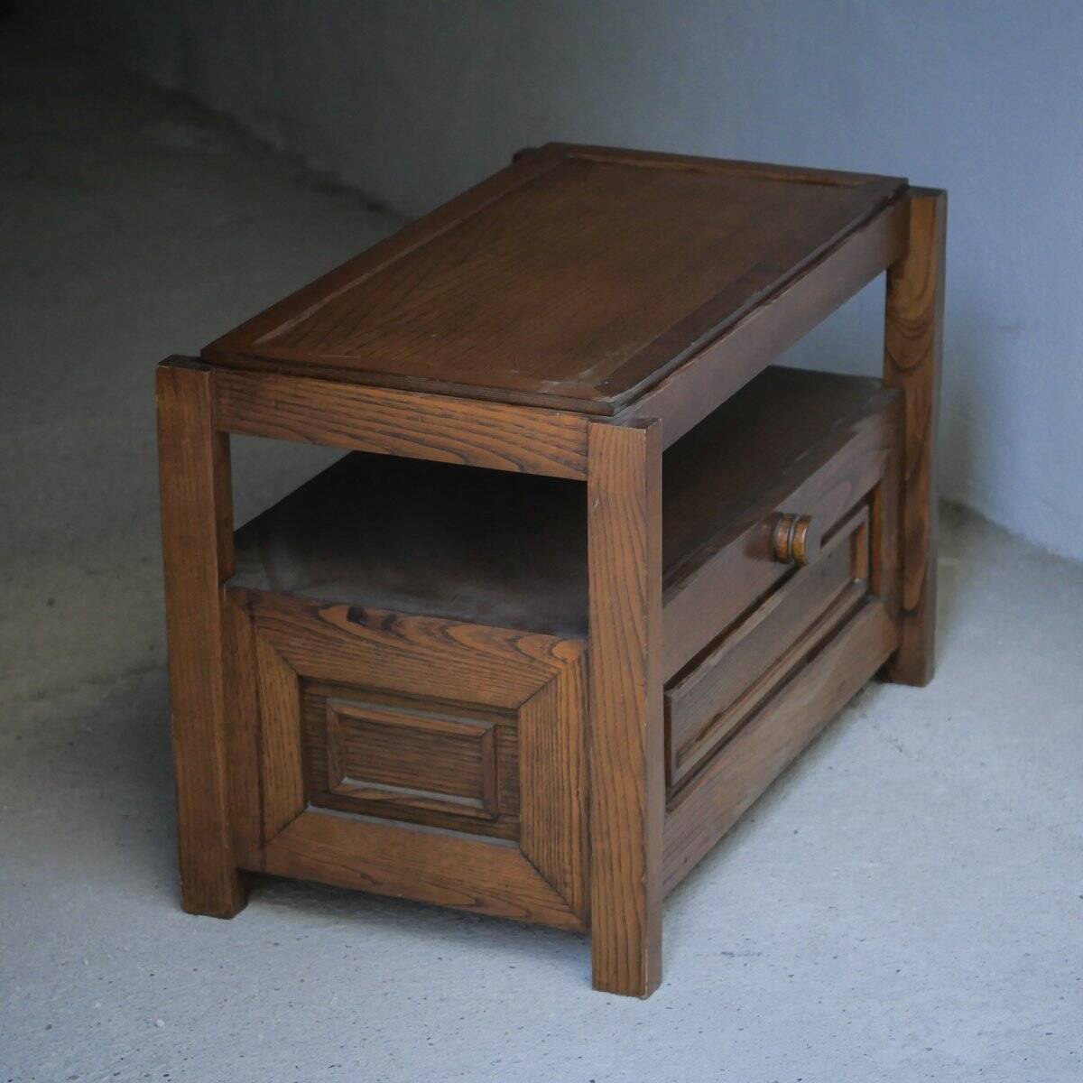 Low wooden cabinet with tray, 1965