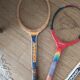 Series of 4 vintage tennis rackets