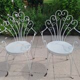 2 fauteuils en fer forgé