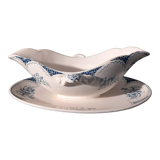 Sauciere XlXth in earthenware, stamped lille keller & guerin- luneville