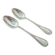 Christofle, Paris - Set of 2 table spoons - Crossed Ribbons model - in silver-plated metal
