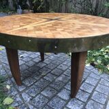 Marquetry and brass coffee table 1960