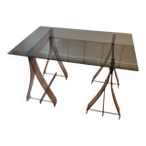 Vintage plexiglass desk by Marcello Gacita and Pierre Tiberi
