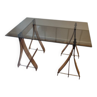 Vintage plexiglass desk by Marcello Gacita and Pierre Tiberi