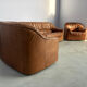 Vintage brown leather modular sofa by, 1970s