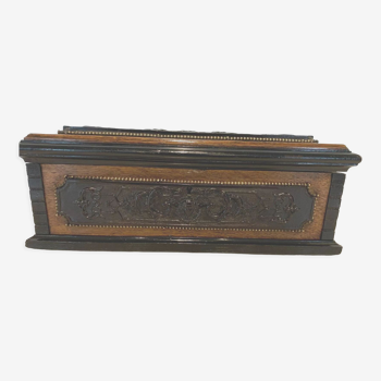 Jewelry Box Napoleon III in black wood carved XIX century