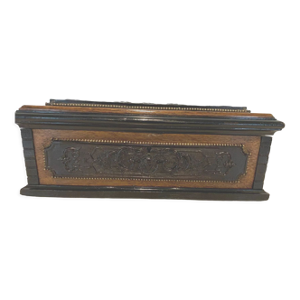 Jewelry Box Napoleon III in black wood carved XIX century