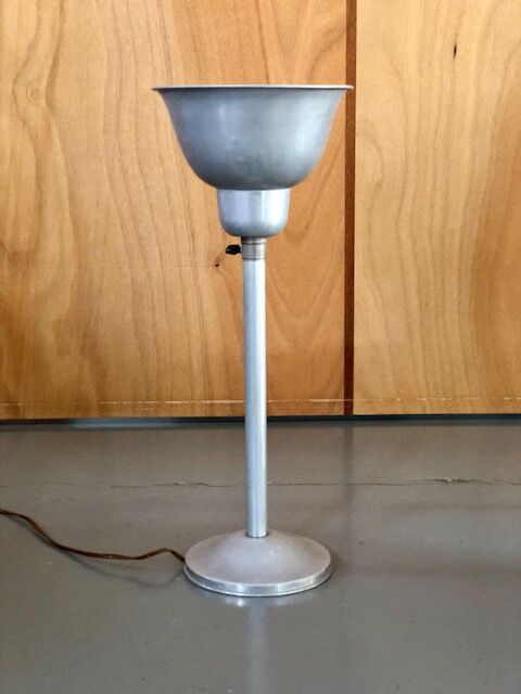 1930s aluminum floor lamp