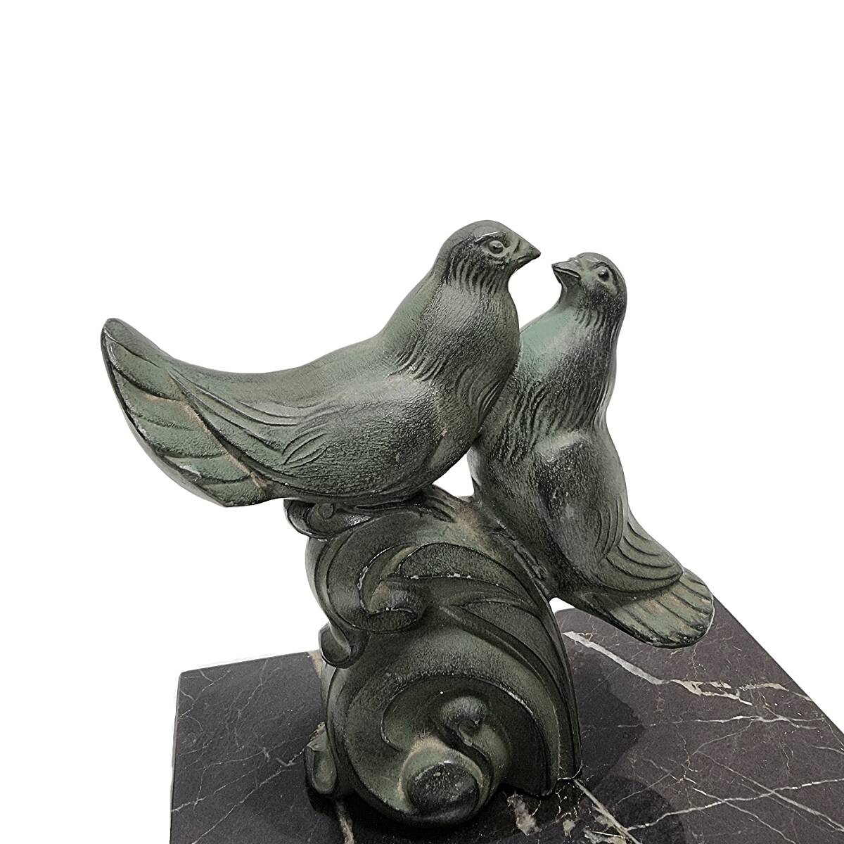 Vintage French Bookends With Doves, 1950s