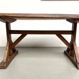 19th century brutalist oak table