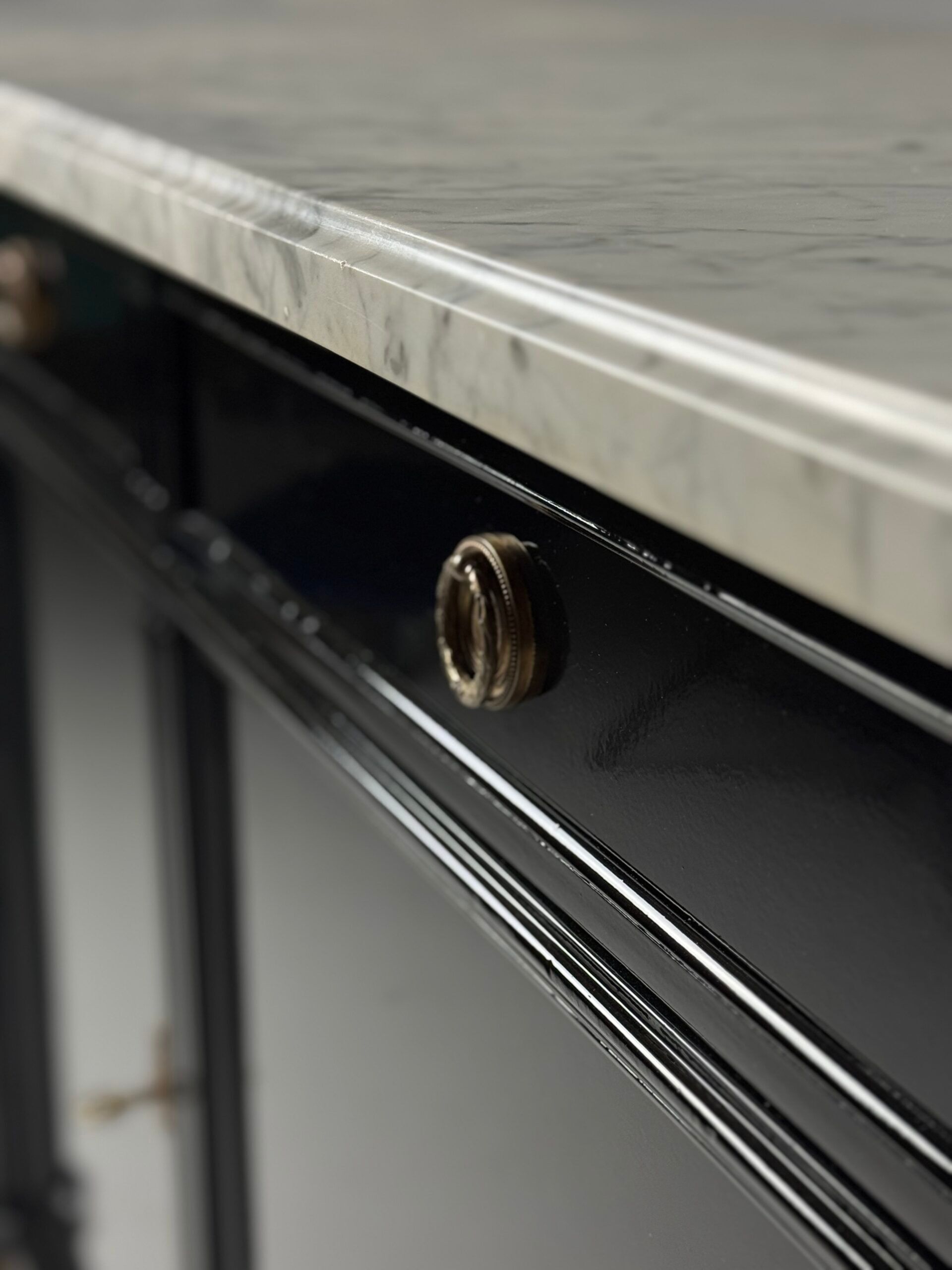 Black Louis XVI style sideboard