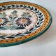 HB Quimper plate, Camaïeu model, green and saffron floral decoration