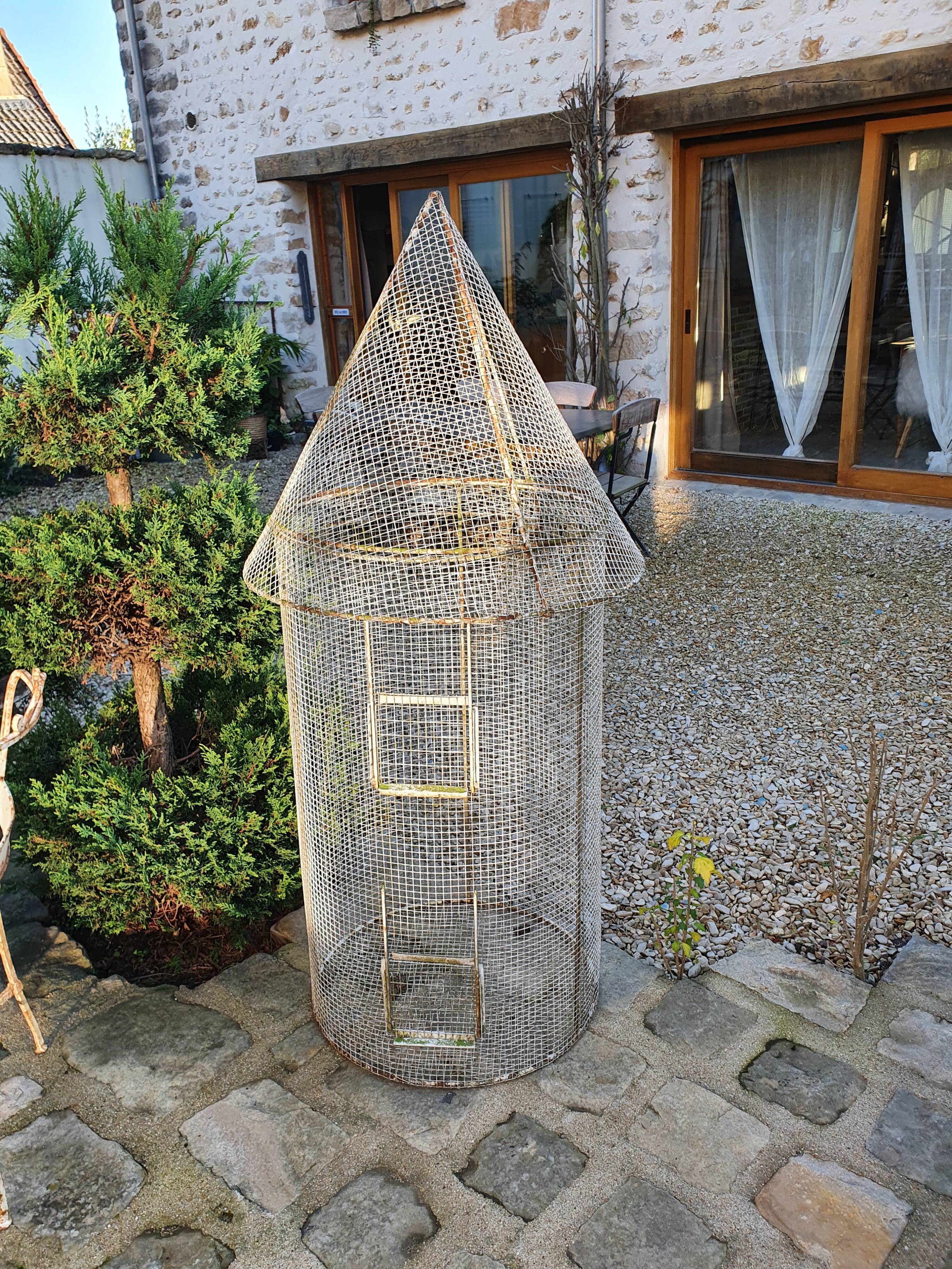 Old wrought iron aviary