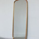 Mid-Century Gold & Red Mirror, 1960s