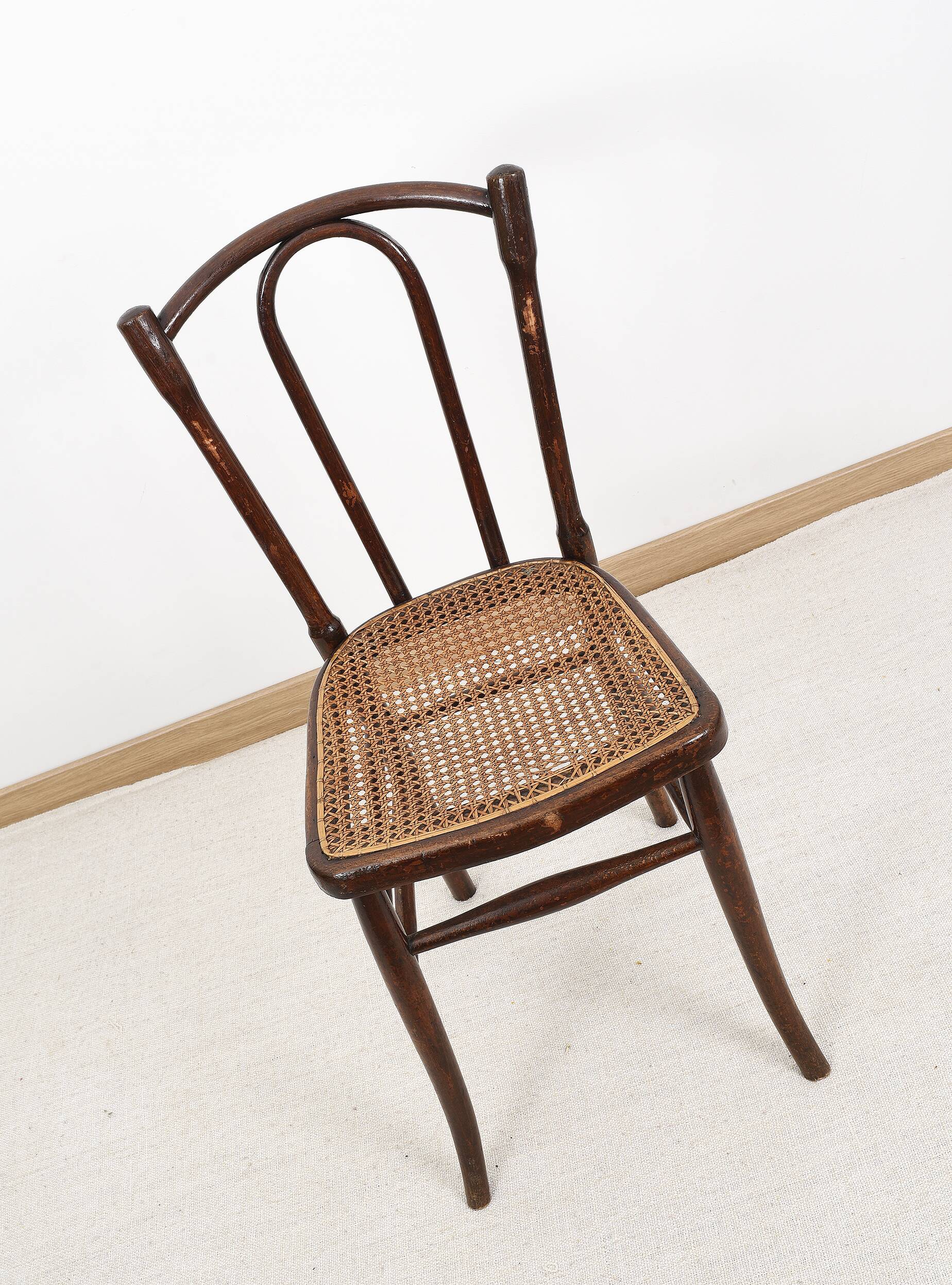 Old cane bistro chair