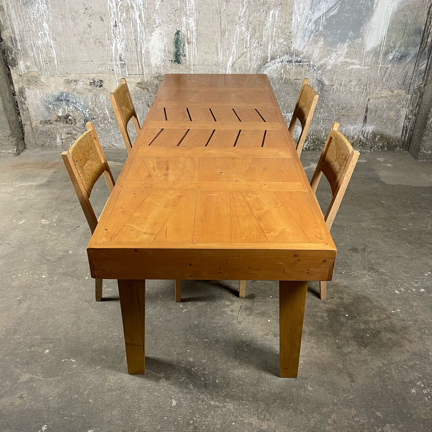 Solid pine farmhouse table 90 years
