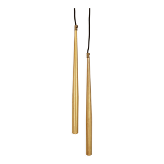 Pair of mid-century long pendants