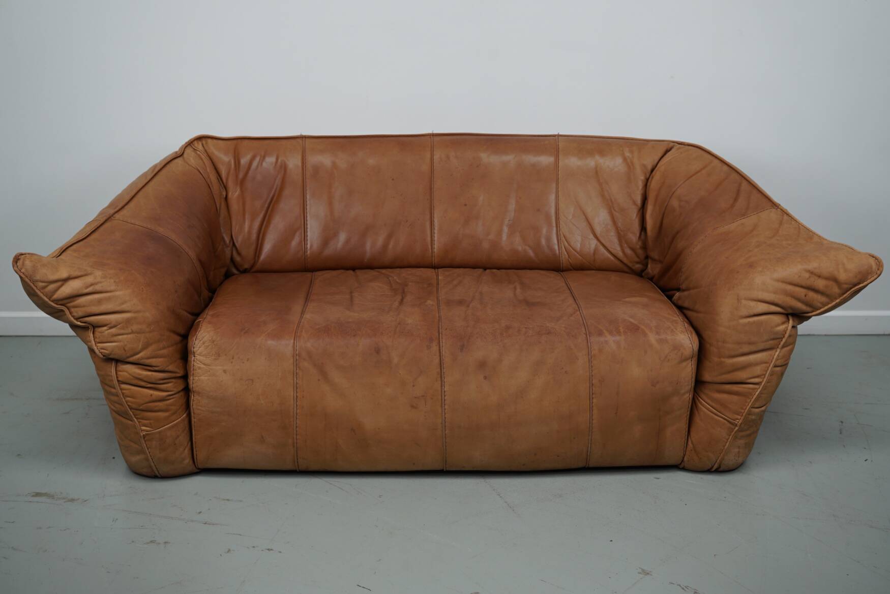 Cognac Leather Andes Sofa by Gerard van den Berg for Montis, 1970s