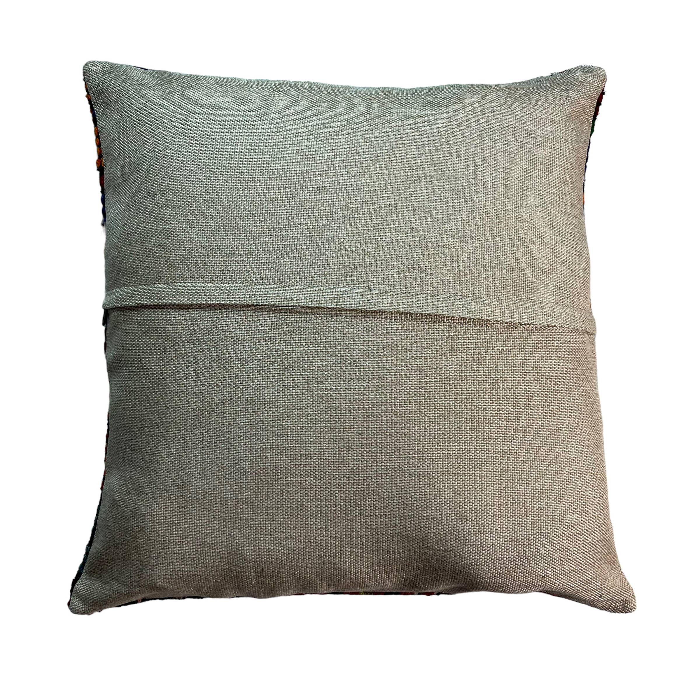 Vintage turkish kilim cushion cover , 55 x 55 cm