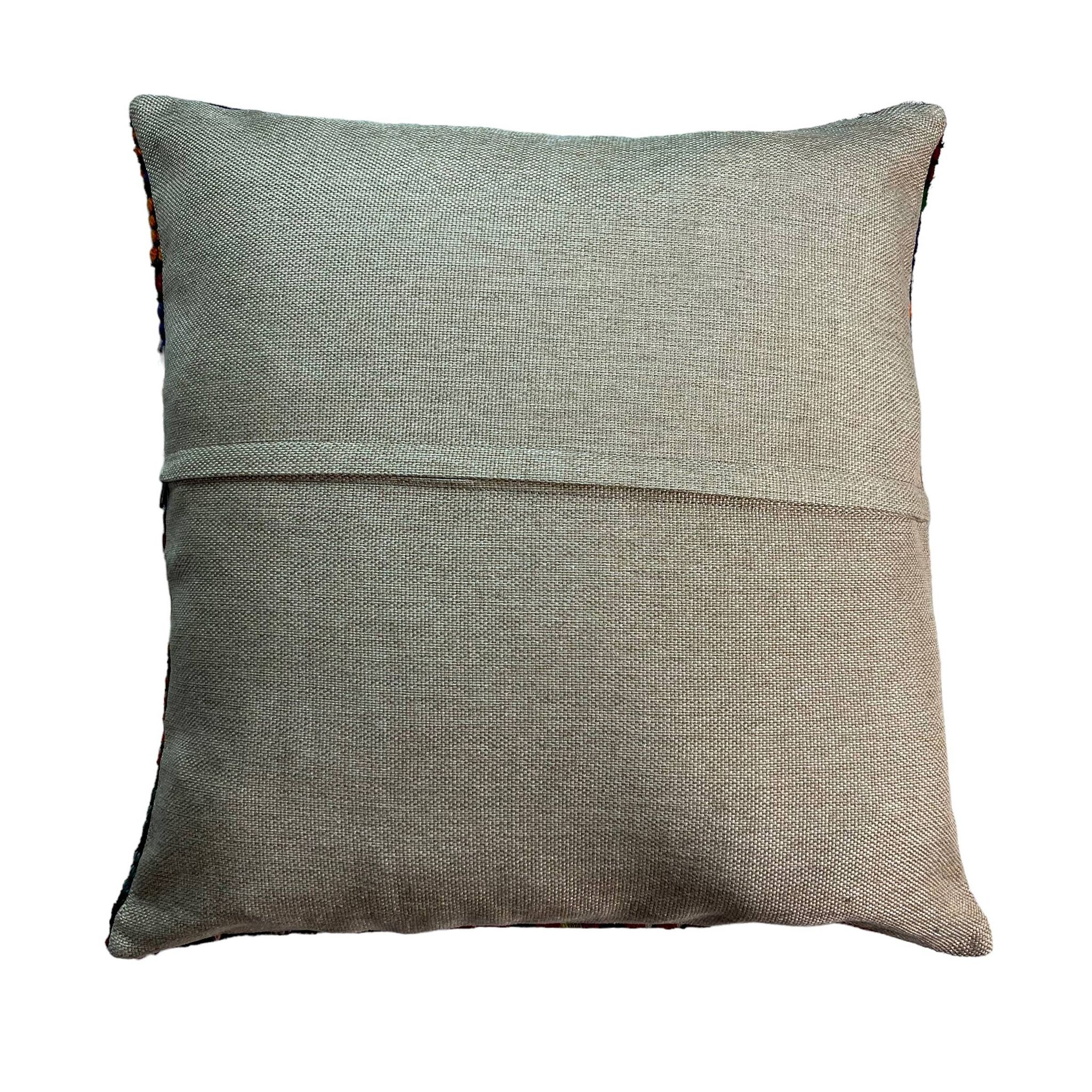 Vintage turkish kilim cushion cover , 55 x 55 cm