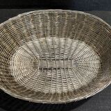 20th century braided silver metal bread basket