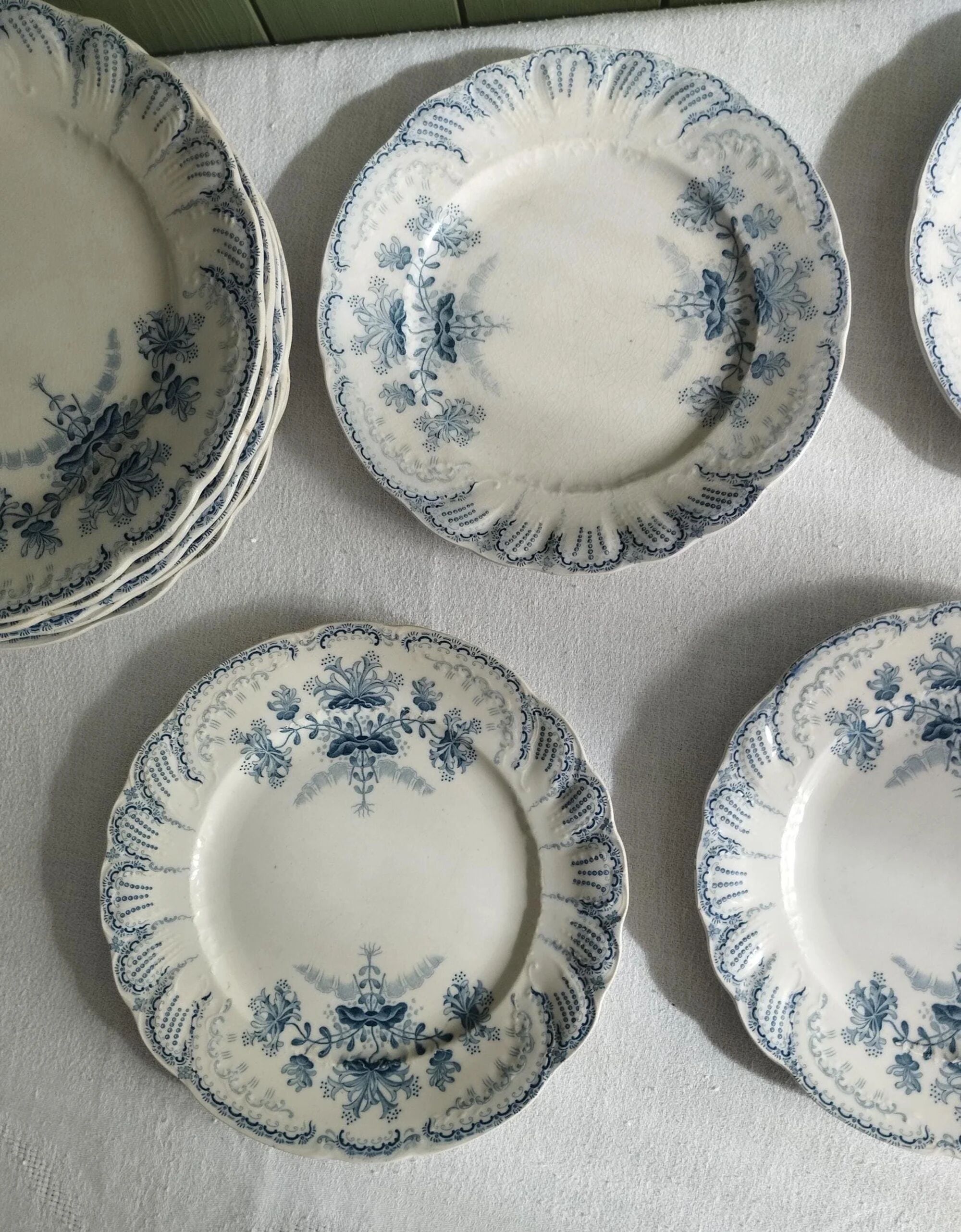 "Regency" - 6 dessert plates in ironstone St-Amand & Hamage