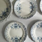 "Regency" - 6 dessert plates in ironstone St-Amand & Hamage