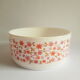 Salad bowl opaline arcopal scania vintage flowers 70s