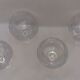 Set of six glasses engraved with crystal grape bunches