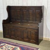 Banc coffre anglais en sapin moderne