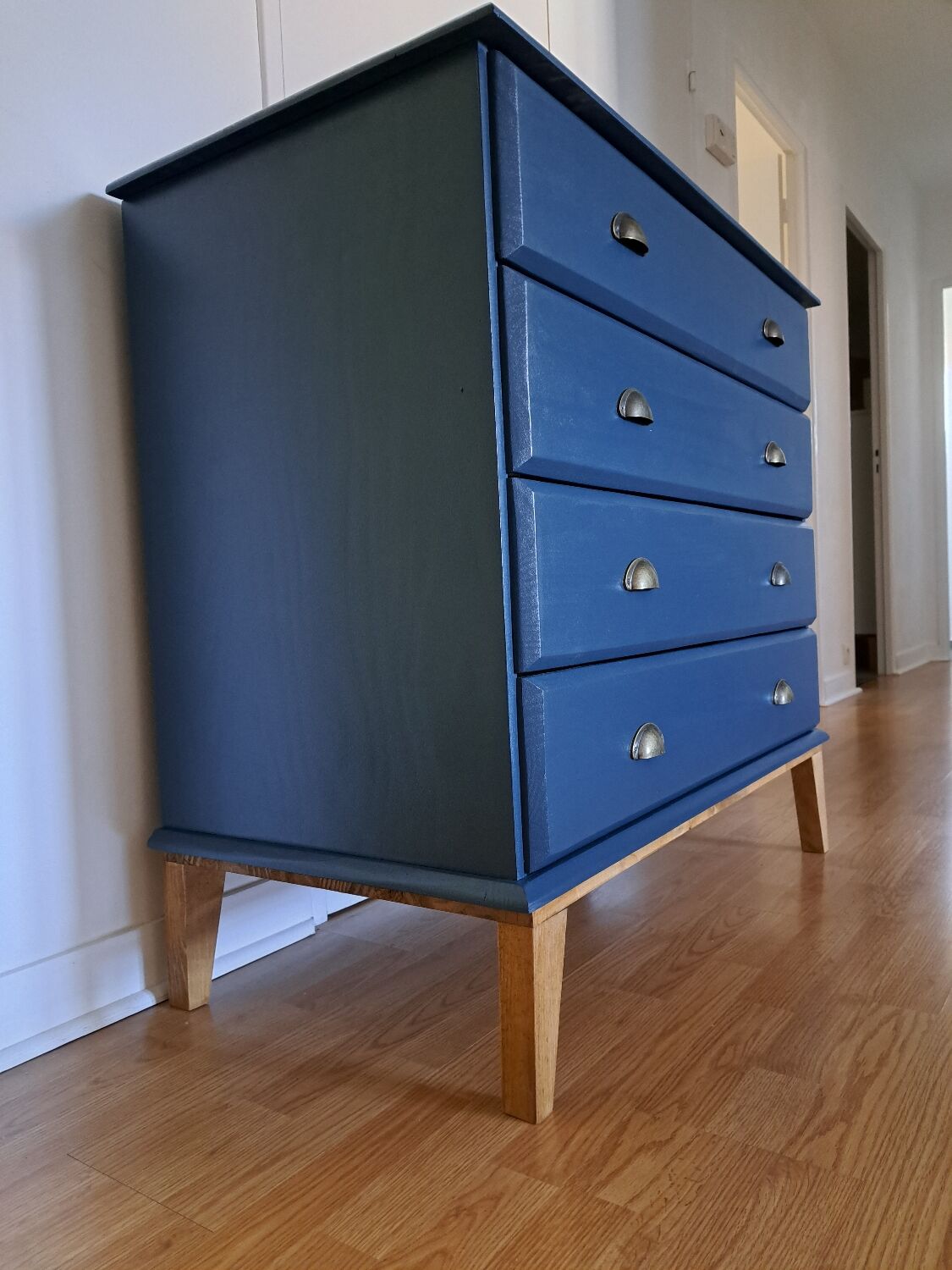 Scandinavian blue chest of drawer