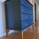 Scandinavian blue chest of drawer