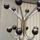 Black swivel parrot to 12 metal vintage 70s chrome balls