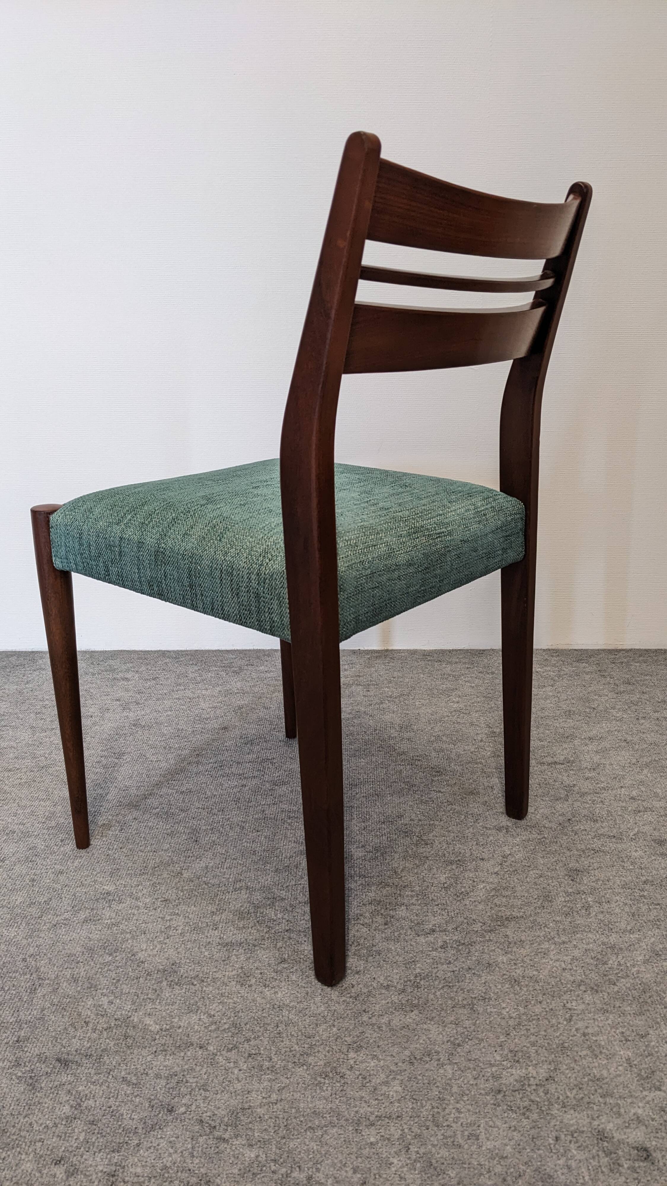 Set of 4 Scandinavian teak chairs, Denmark circa 1960.