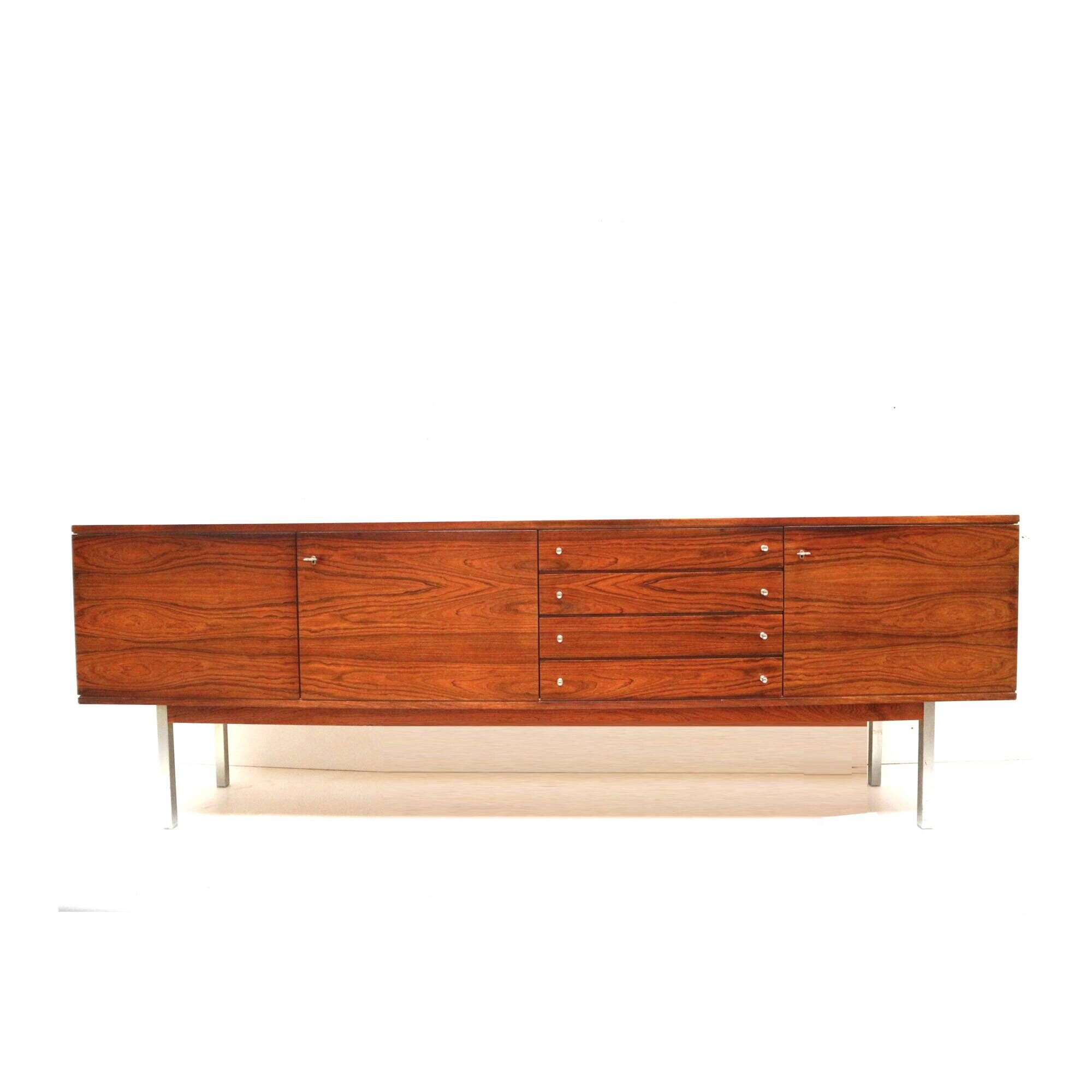 large vintage Brazilian rosewood sideboard from Bartels made in the 1960s