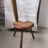 brutalistic primitive stool in pine