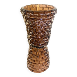 Contremporary" Rostrato" Fumè Murano Glass Table Lamp