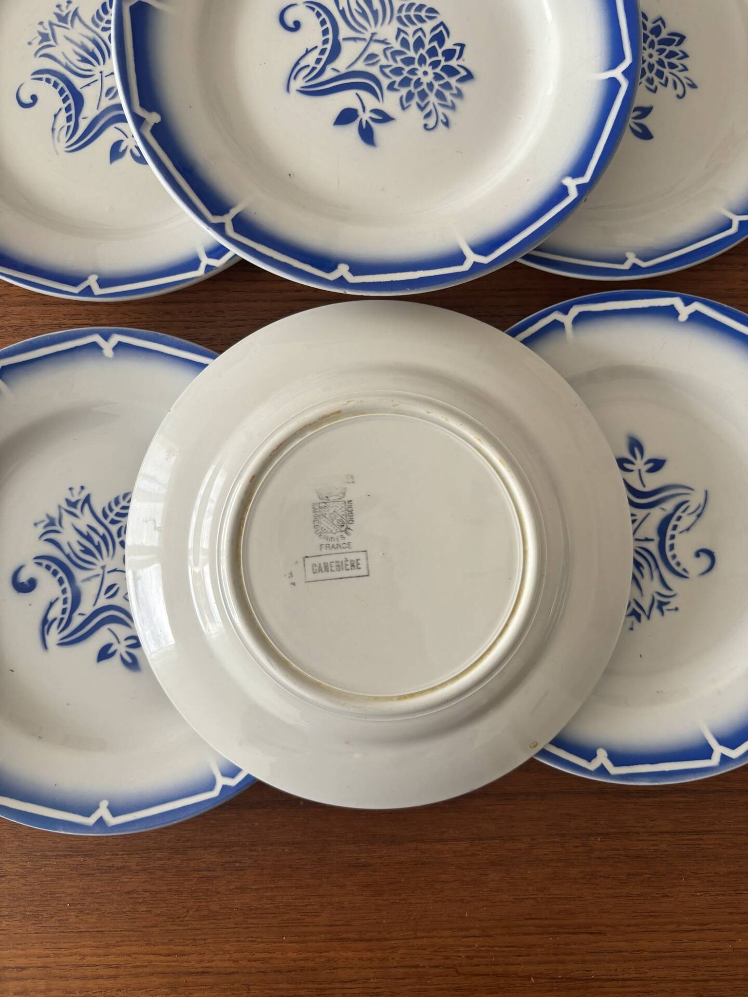Lot d’assiettes à dessert Digoin Sarreguemines canebiere • Vaisselle v