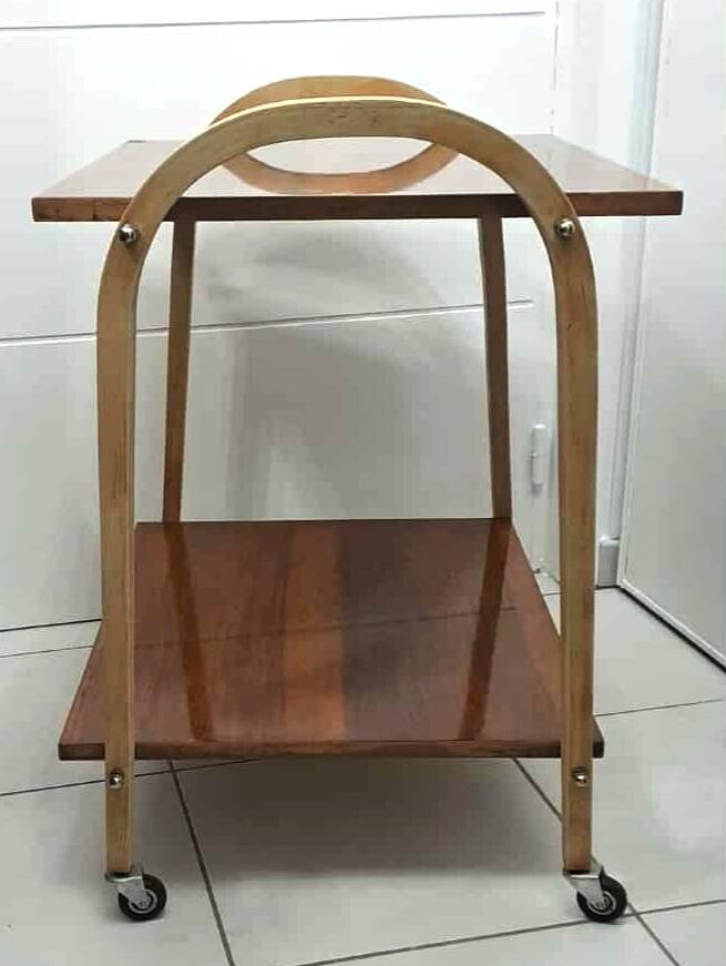 Vintage rolling serving cart