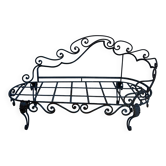 Méridienne de jardin en fer forgé