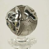 Glass and silver carafe by Ottaviani, Italy, 1970s