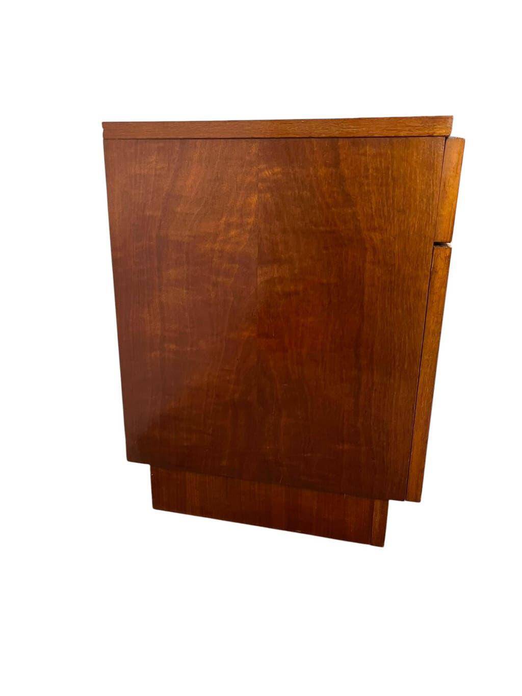 Vintage wooden mini armoire / bedside table