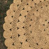 Vintage jute round carpet