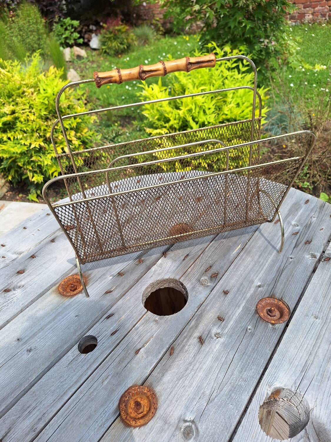 Metal magazine rack 1960