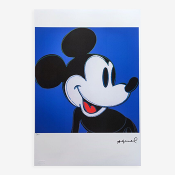 Lithographie des années 1980 Andy Warhol « Mickey Mouse » Lithographie en édition limitée par Leo Castelli