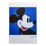Lithographie des années 1980 Andy Warhol « Mickey Mouse » Lithographie en édition limitée par Leo Castelli