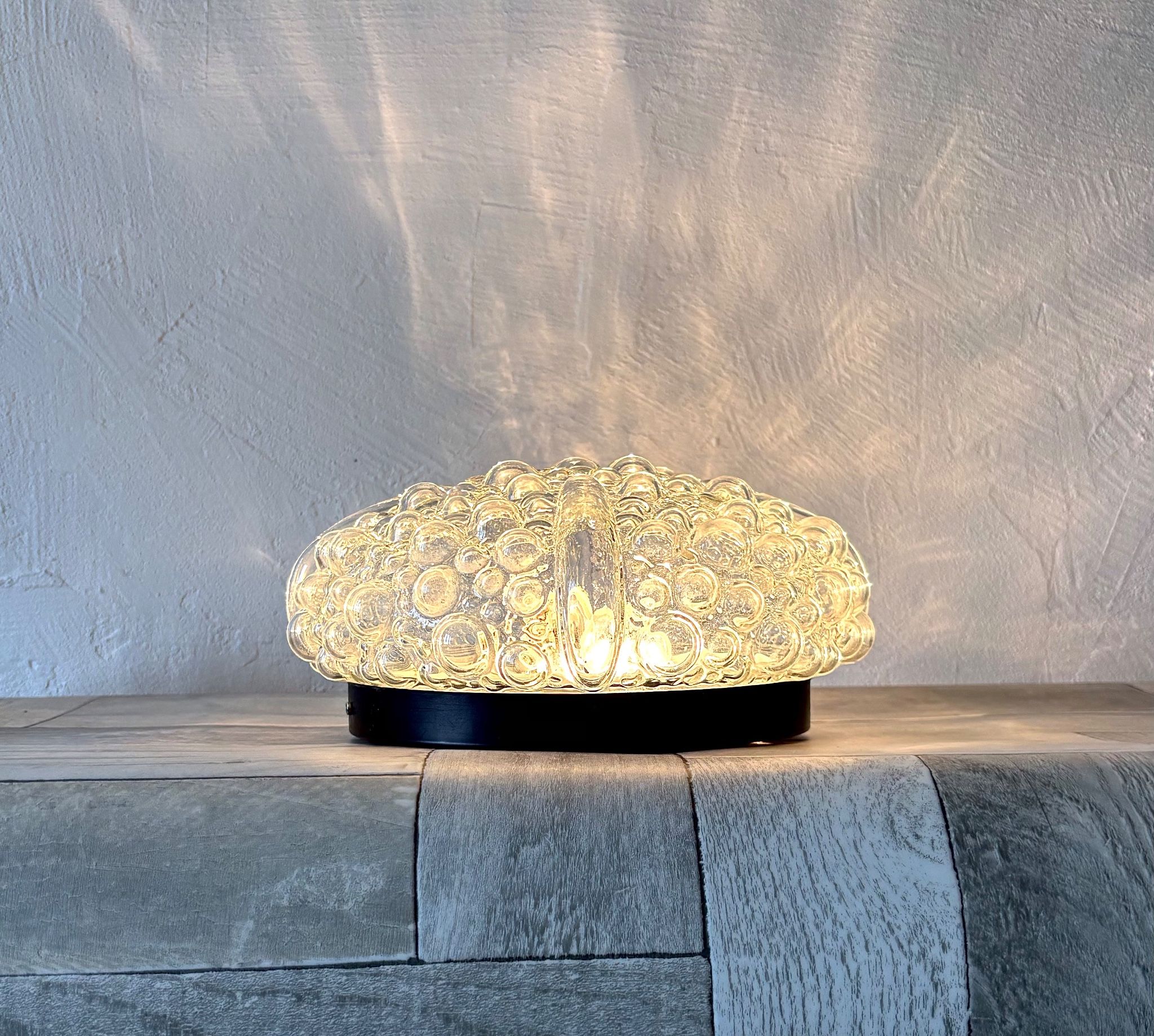 Vintage ceiling light - Helena Tynell - 60s/70s - bubbled glass - Space Age