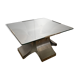 Table basse en chrome et verre François Monnet pour Kappa, 1970